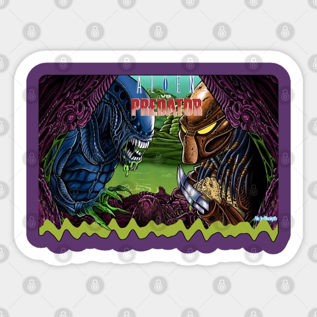 Alien Vs Predator poster Sticker by Ale_jediknigth